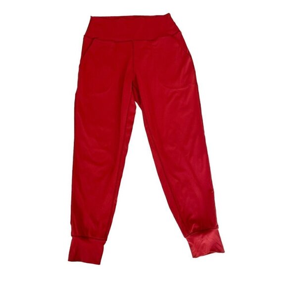 G Gradual Women's Sz S Orange High Waisted Yoga Pants Loose Leggings Joggers - Picture 2 of 8